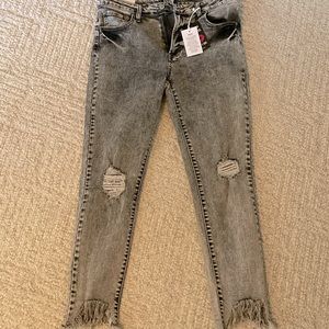 Acid Wash Distressed Jeans